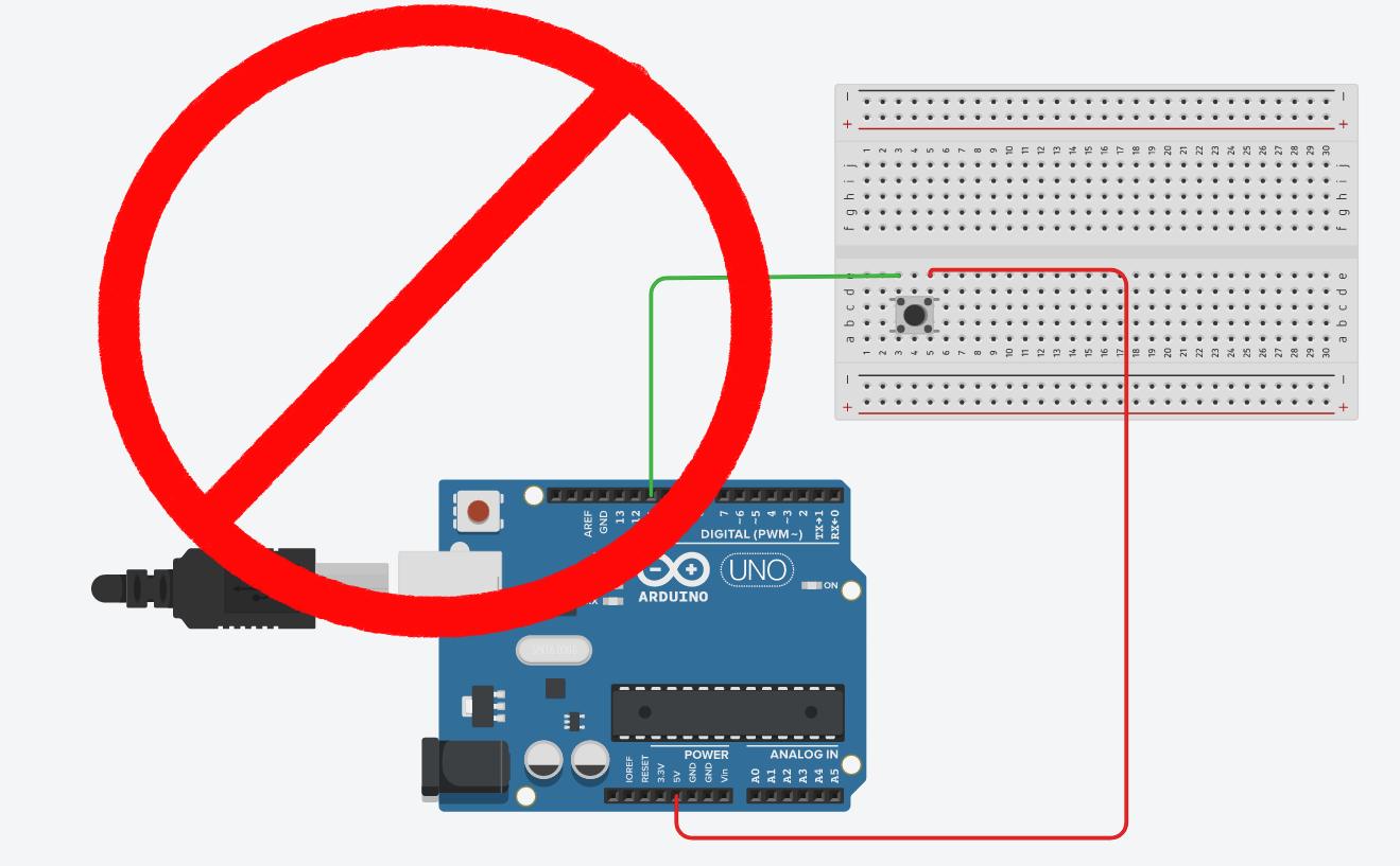 Incorrect button wiring