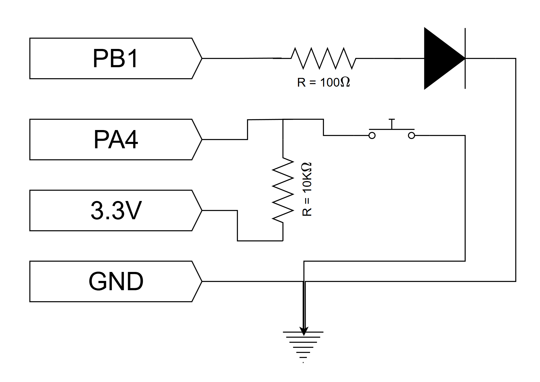 Button and LED circuit